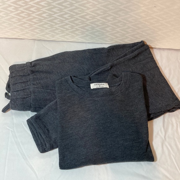 Charcoal Waffle Top & Pants Lounge Set - Small - NIP - Picture 2 of 12